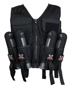 Maddog Lightweight Tactical Paintball Sport Vest | Paintball Harness Vest Holds Up to 4 Paintball Pods & 90ci Paintball Tank One Size Vest + Standard Remote & Pods 12 412jSqmfp8L