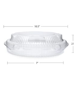 Detroit Forming 10" Pie Container LBH-111 Clear OPS Plastic Hinged Locking Lid Shallow Dome Food | 100/Case 8 412jiBparOL