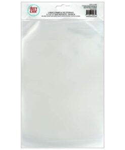 Avery Elle SS-5001 Stamp & Die Storage Pockets 50/Pkg Large 5 ½” x 7 3/8" , white/clear , Single Pack 14 412m63SO1NL