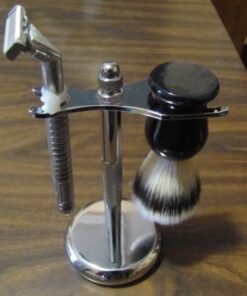Perfecto Deluxe Chrome Razor and Brush Stand - The Best Safety Razor Stand. This Will Prolong The Life of Your Shaving Brush, metal 28 412qKdPqt6L