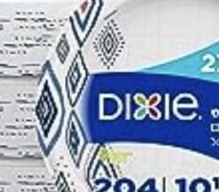 Dixie 10 Inch Paper Plates, Dinner Size Printed Disposable Plate, 204 Count (3 Packs of 68 Plates) White 28 412sWAHKYNL