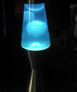 Lava Lite 1953 Silver Base Lamp with White Wax in Blue Liquid, 11.5", White Wax/Blue Liquid/Silver Base White / Blue / Silver 23 412wbRloVpL