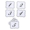 Numbers 1-25 Elegant Table Cards Wedding Reception Double Side Decorations