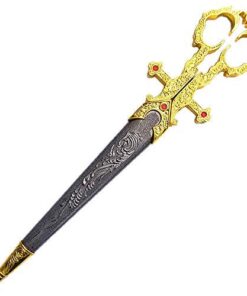 Medieval Renaissance Scissors Bodice Dagger Dirk Knife Gold 9 41385smBlL