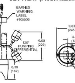 Barnes Cast Iron Sewage Pump, 1/2 hp, 115V, 1 Phase, 2-Inch NPT Vertical Discharge, 71 GPM, 25-Foot Head, Manual No Float 12 4138V8OsYIL