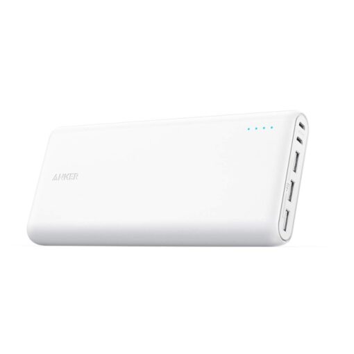 Anker Power Bank, 26,800mAh External Battery with Dual Input Port and Double-Speed Recharging, 3 USB Ports for iPhone 15/15 Plus/15 Pro/15 Pro Max, iPad, Samsung, Android and Other Devices white