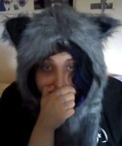 Grey Gray Wolf Anime Faux Animal Hood Hoods Mittens Gloves Scarf Paws Ears 19 413MHb56ruL