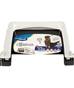 Petmate Compass Fashion Kennel Cat and Dog Kennel, 10-20 lb., Pearl White/Black, Made in USA 20.0"L x 12.5"W x 13.5"H 30 413RwYGDmZL