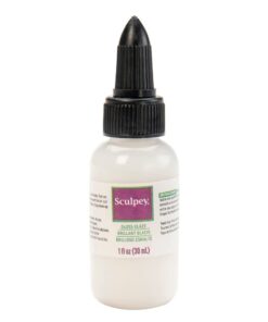 Sculpey® Gloss Glaze, Non Toxic, 1 fl oz. bottle with precise flow twist cap. Will add a glossy finish to your baked polymer oven-bake clay creations! 1-Ounce 13 413Y6AfVxXL