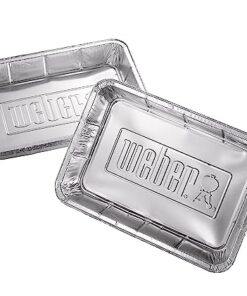 Weber 6416 Large Aluminum Drip Pans, 10-Pack,Silver Foil pans, Large, 10 pcs Single 9 413Zz1ny6L