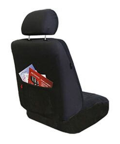 FH-PU002-1114 Classic Exquisite Leather Car Seat Covers, Airbag compatible and Split Bench, Solid Black color 10 413gRvjwi2L