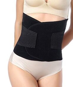 Waist Trimmer Belt-Postpartum Postnatal Recoery Support Girdle Belt Post Pregnancy After Birth Special Belly,Lost Weight Slimming Belt, Tummy Trimer Band Abdomen Abdominal Binder Belly 3XXX-Large:53"Length*9"Width Black 8 413woSrpJCL