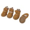 URBEST Dog Shoes with Hook Loop Closure Booties Pet Dog Chihuahua Shoes Boots, 4Pcs (5#, Brown) 5# 9 414QigaJWBL