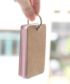 Blank Flash Cards Index Cards Note Cards with Binder Ring, Assorted Colors, 3.5 x 2.2 Inches,10 Packs, 50 Sheets/Pack 14 414QsMhoPL