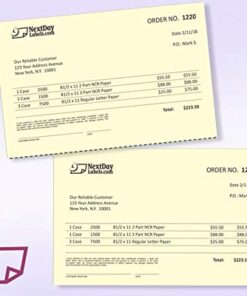 NextDayLabels - Pack of 500 Sheets, 8-1/2 x 11" Letter Size Perforated Paper (Canary, Perf @ 5-1/2") Canary Perf @ 5-1/2" 7 414TeFUeHlL