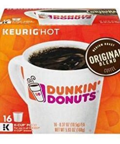 Dunkin Donuts Original Flavor Coffee K-Cups For Keurig K Cup Brewers (16 Count) 16 Count (Pack of 1)