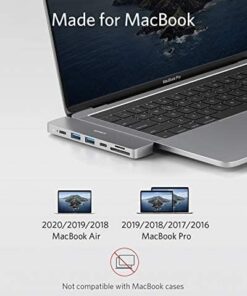 Anker USB C Hub for MacBook, 7-in-2 USB C to C Adapter, Compatible with Thunderbolt 3 Port, 100W Power Delivery, 4K HDMI, USB C and 2 USB A Data Ports, SD and microSD Card Reader 29 414W8ImsKIL