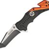 Tac-Force EMT Edition Spring Assisted 3mm Thick Stainless Steel 2 Tone Tanto Blade (TF-640EMT) Tactical Folding Knife, Includes Pocket Clip, Seat Belt Cutter and Glass Breaker 39 414bI7wzAaL