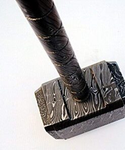 PLK-222, HANDMADE FULL DAMASCUS STEEL HAMMER – GREAT PIECE OF ART – FULLY FUNCTIONAL 6 414jFRtvQ4L