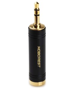 MOBOREST 3.5mm to 1/4'' Stereo Pure Copper Adapter, 1/8'' (3.5mm) Male Plug to 1/4'' (6.35mm) Jack Female Socket Adapter for Headphone Amp Adapte Black -1PCS BLACK-1PCS 9 414qXyRVQTL