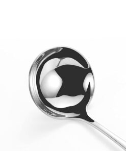 Wenkoni Small Soup Ladles,Sauce ladles,Gravy Soup Spoon Ladles,2 Pack SUS 304 Non-magnetic Stainless Steel 7.6" Round Ladles (Color:Silver). Silver-2Pcs 13 414t4NnvrPS