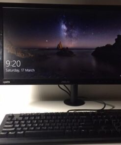 WALI Single Monitor Mount, Single Monitor Arm Desk Mount,Desk Monitor Stand, Holds Screen Up to 27inch, 22lbs, Adjustable Mount with C-CLAMP Designed for Home Office Application(M001), Black 16 inch Tall 37 415DSCBfZrL