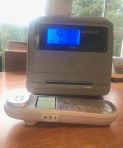 Pyramid Time Systems Model 4000 Auto Totaling Time Clock, 50 Employees, Includes 25 time Cards, Ribbon, 2 Security Keys and User Guide, Made in USA, Silver, "7.25""h x 7""w x 6.75"" d" 14 415GcMqE9pL