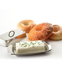 Norpro Stainless Steel Double Covered Butter Dish 1 Silver 15 415OM3rlejL