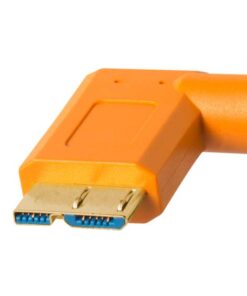 Tether Tools TetherPro USB 3.0 to Micro-B Right Angle Cable | for Fast Transfer and Connection Between Camera and Computer | High Visibility Orange | 15 Feet (4.6 m) 7 415TTjh4jXL