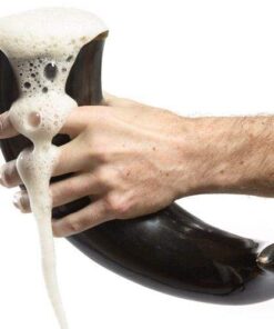 AleHorn Viking Horn Mug with Stand | Viking Drinking Horn Mug, Viking Cup | Handcrafted Tankard Mug, Viking Beer Mug | Viking Drinking Cup | Viking Mugs | Horn Cup - Viking Mug | Polished 20 oz XL - 20oz 26 415Ves3vKL