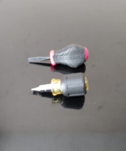 Klein Tools 32561 Multi-Bit Screwdriver / Nut Driver, 6-in-1 Stubby Screwdriver with 2 Phillips, 2 Slotted Bits, 2 Nut Drivers 44 415a5d83shL