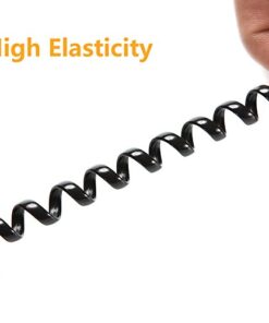 Telephone Phone Handset Cable Cord,Uvital Coiled Length 1.2 to 10 Feet Uncoiled Landline Phone Handset Cable Cord RJ9/RJ10/RJ22 4P4C(Black,2 PCS) 2Pack Telephone Cord 9 415rpEFWDeL