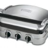 Cuisinart 5 In 1 Griddler with Panini Press, Full Grill and Half Grill/ Griddle Options, Includes Dishwasher Safe Removable Cooking Plates and Red/Green Indicator Lights 78 415yQhSVBL