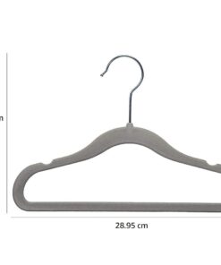 Amazon Basics Kids Velvet, Non-Slip 11.6" Clothes Hangers, Pack of 30, Gray Baby Size 11.6" 30-Pack 22 416Cq9ODjzL