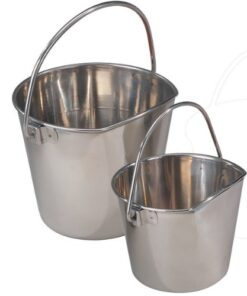 Pro Select Stainless Steel Pet Pail, 1-Quart Size – Heavy Duty Flat Sided Pail Great for Providing Water in Pet Kennels 14 416M158BbRL
