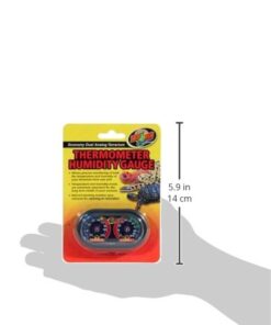 Alternative view of Zoo Med Economy Analog Dual Thermometer and Humidity Gauge, 6 x 4" 6 x 4"