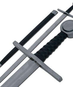 Medieval Warrior European Knights Arming Crusader Sword Comes with Leather Scabbard 6 416QLr2GBnL