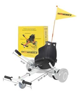 Adjustable Hoverboard Car Style Holder for 6.5" 8" 10" Two Wheel Self Balancing Scooter with 4 Length Adjustments (Balance Board Not Included) White 9 416RMo5avvL