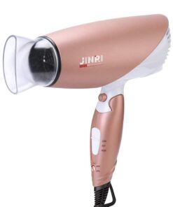 Foldable Travel Hair Dryer,Dual Voltage Blow Dryer & Foldable Handle Lightweight Negative Ionic Folding Hair Dryer (Multi-Colored) Multi-colored