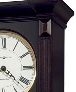 Alternative view of Howard Miller Mia Wall Clock 625-603 – Worn Black Home Decor with Quartz Single-Chime Movement