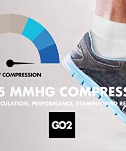 Go2 Arch Compression Support Sleeves for Heel Spur Relief, Gout, Neuropathy, Sports Injury, Men & Women Relief Socks (Solid Black, Medium) Solid Black 9 417MnNMzl0L