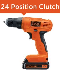 BLACK+DECKER 20V MAX* POWERCONNECT Cordless Drill Kit + 100 pc. Kit (BDC120VA100), Orange Drill Project Kit 27 417TFvpUPGL