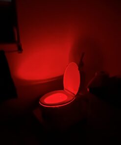 RainBowl Toilet Bowl Night Light with Motion Sensor - Funny Mens Stocking Stuffers 2023 - Unique Cool Gadget - Gag Christmas Gift for Dad, Boyfriend, Husband - White Elephant Gifts Idea, Secret Santa 52 417Wbs3oh6L