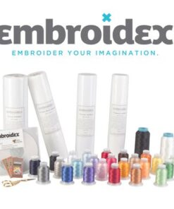 Embroidex Embroidery Machine Starter Kit - Everything Needed to Do Machine Embroidery Thread, Stabilizer, Bobbin Needles Etc Plus Bonus Embroidery Designs and Instructional CD 17 417Y5hkv97L