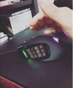Corsair Scimitar Pro RGB - MMO Gaming Mouse - 16,000 DPI Optical Sensor - 12 Programmable Side Buttons - Black 33 417nnJZUbWL