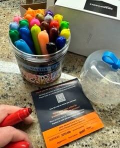 Amazon Basics Washable Round Tip Assorted School Marker Pens, Pack of 24 Colors 52 417raugO L