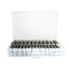 Foto&Tech AA AAA Battery Storage Box, Rechargeable Battery Storage Case Battery Holder Organizer Box Holds 46AA or 64AAA with Hinged Lid Charge Reminder Marking Non-Slip Bottom Sturdy Plastic Clear 14 418EvdjDA0L 2