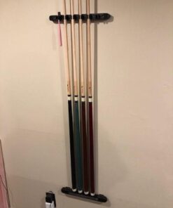 Action Standard 6 Pool Cue Stained Wood Wall Rack with Clips Midnight 15 418JPVz7MrL