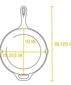 Lodge 10.25 Inch Cast Iron Pre-Seasoned Skillet – Signature Teardrop Handle - Use in the Oven, on the Stove, on the Grill, or Over a Campfire, Black 63 418XD2VNv8L
