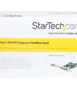StarTech.com 3 Port 2b 1a 1394 PCI Express FireWire Card Adapter - 1394 FW PCIe FireWire 800 / 400 Card (PEX1394B3) PCIe 1394b 9 418Z3GnqjL